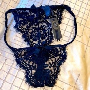 Victoria Secret couture collection 1 piece of Italian black lace sexy glam chic